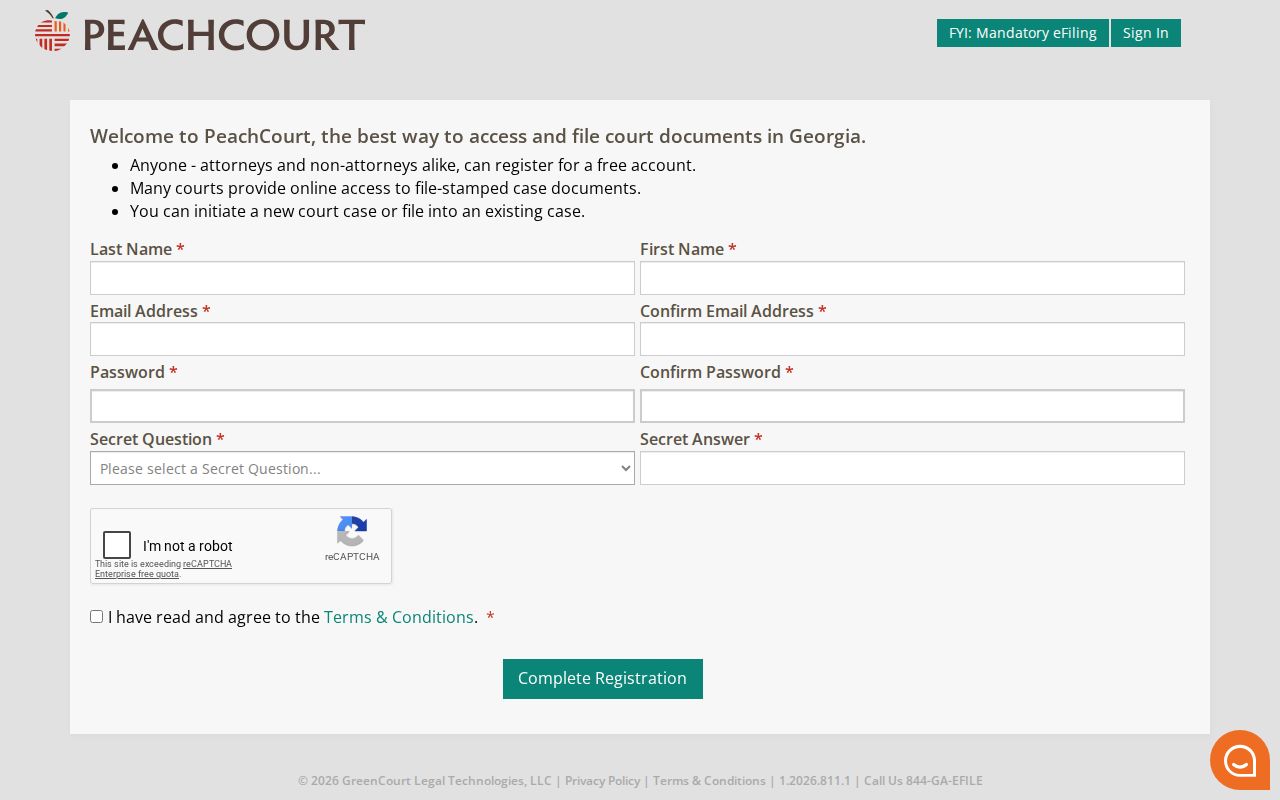 Harris County civil dockets PeachCourt registration