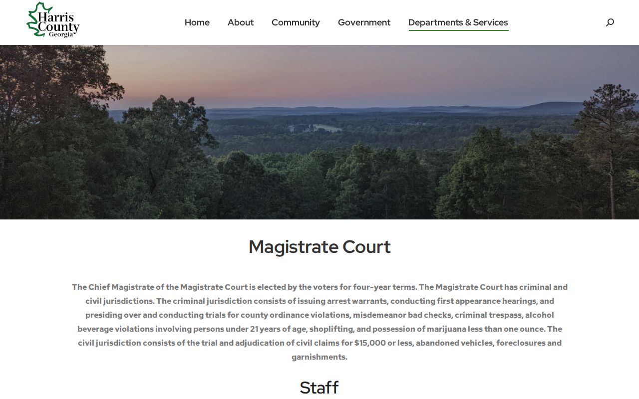 Harris County Magistrate Court jurisdiction and contact