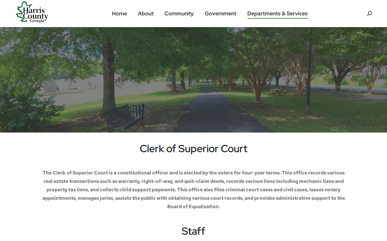 Official Harris County Clerk of Superior Court information