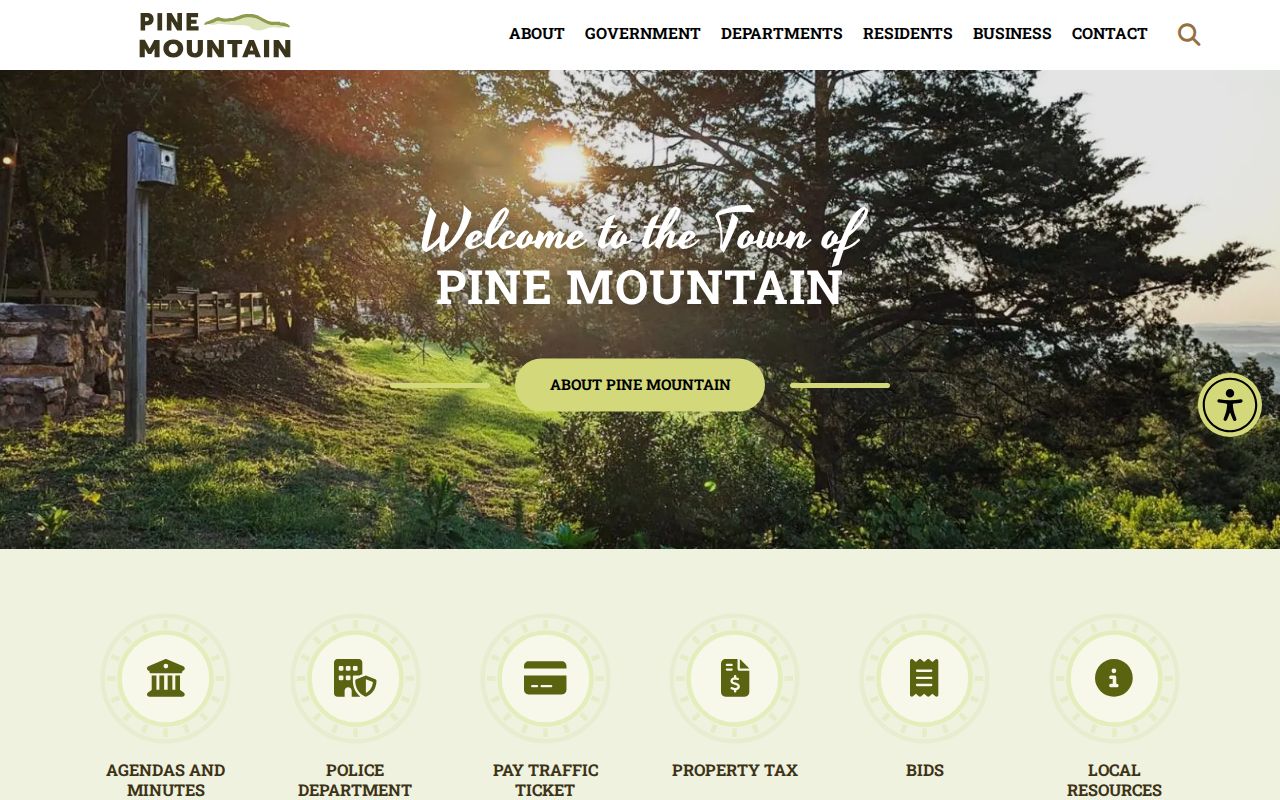 Official Pine Mountain Georgia town website