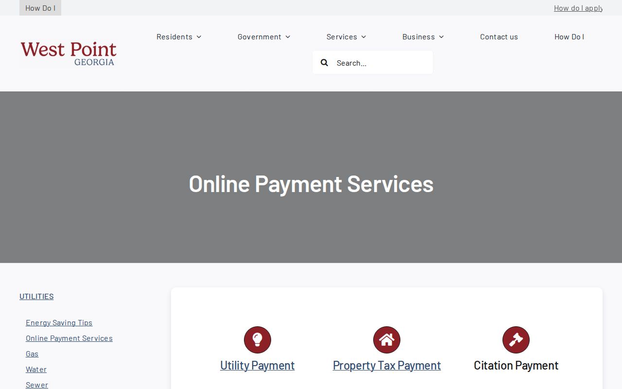 West Point online payment services
